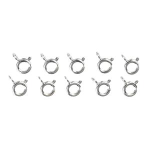 925 Sterling Silver Bolt Rings Clasps Approx 6mm, Pack of 10