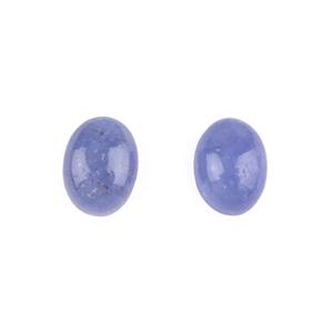 2.90cts Tanzanite Oval Cabochon Approx 6 x 8mm Pack of 2
