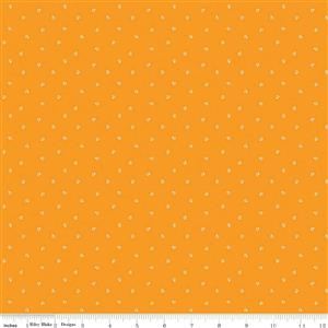 Riley Blake Cheddar At Twilight Collection Flower Dots Cheddar Fabric 0.5m