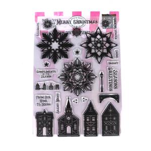 Christmas Town and Snowflake Stamps, includes 26 Stamps
