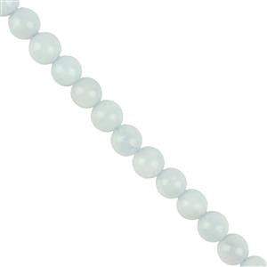 100cts Natural Aquamarine Plain Rounds Approx 6mm, 38cm Strand   