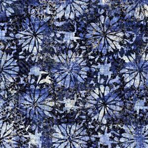 Dan Morris Treasured Collection Medium Floral Navy Fabric 0.5m