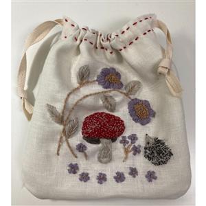 Little House of Victoria Hedgehog Forest Wool Embroidery Kit