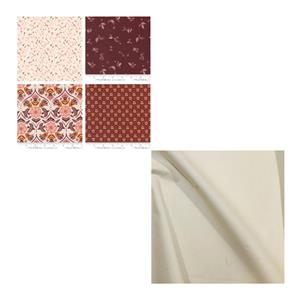 Makower Fabric Bundle: FQs (4pcs) & Fabric (0.5m)