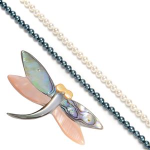 Mosaic Abalone & Shell Dragonfly Project With Instructions By Mark Smith