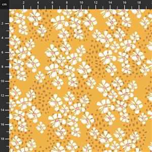 Boho Blooms Yellow Marigold Fabric 0.5m