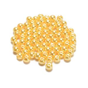Gold Glass Pearls, 6mm (75pcs)