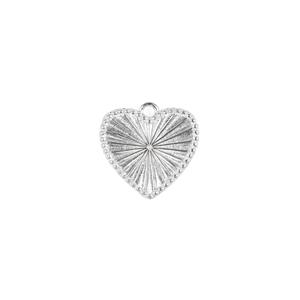 925 Sterling Silver Heart Pendant Approx 16mm