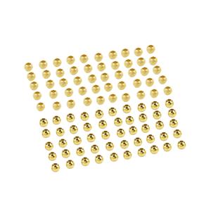 Gold Plated 925 Sterling Silver Stardust & Plain Spacer Beads, Approx 3mm (50 of each)