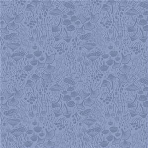 Lewis & Irene Enchanted Blue Mini Woodland Fabric 0.5m