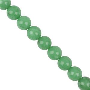 270cts Vivid Green Angelite Plain Rounds Approx 10mm, 38cm Strand