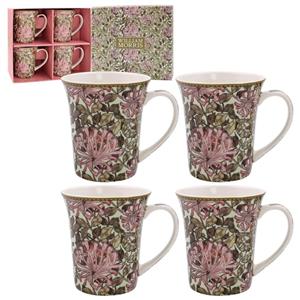 William Morris Honeysuckle Mugs Set of 4