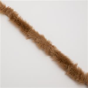 Tan Faux Fur Trim, Approx 15mmx1m length (1pc)