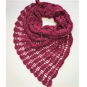 Woolly Chic Raspberry In the Willow Shade Scarf Kit