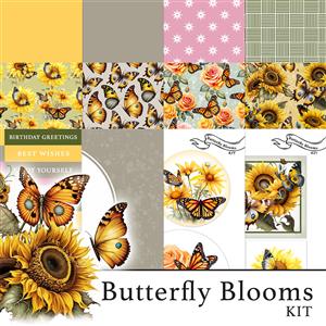 The Crafty Witches Butterfly Blooms Digital Download