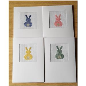 Hettie's Crafty Creations Four Bunny Cards Cross Stitch Kit