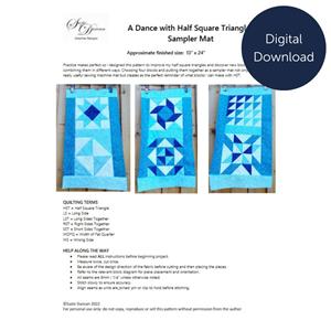 Suzie Duncans A Dance with Half Square Triangles Mat Instructions