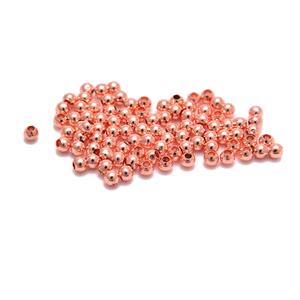 Rose Gold Plated Base Metal Spacer Beads, 2mm (50pk)