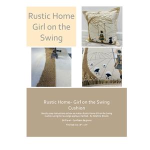 Delphine Brooks Rustic Home Girl on the Swing Cushion Instructions
