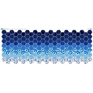 Family Comforts Blue EPP Cushion Fabric Panel (140cm x 55cm)