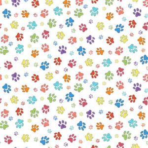Cool Cats Collection Paws Multi Fabric 0.5m