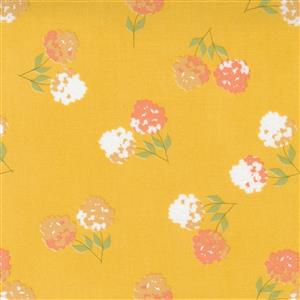 Moda Cozy Up Clover Floral Autum Fall on Sunshine Fabric 0.5m