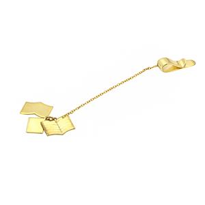 Gold Plated 925 Sterling silver Bookmark charms with Chain Approx 2.5Inch