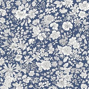 Liberty Emily Belle Jewel Tones Sapphire Fabric 0.5m