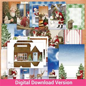 Digital Download Kit - Santa Claus Inserts and Cake box