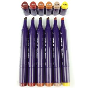 Prism Craft Markers - Browns, Contains 6 Prism Craft Markers in co-ordinating Brown Shades