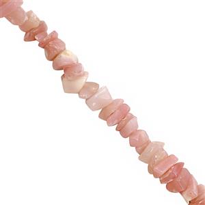 125cts Pink Opal Chips Approx 3x2 to 4x5mm, 81cm Strand