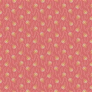 Edyta Sitar Lady Tulip Flower Red Fabric 0.5m