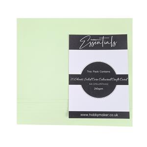 Hobby Maker Essentials - A4 Solid Core Card, 240gsm, 20 Sheets - Peppermint