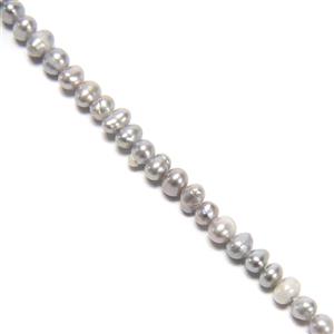 Dyed Silver Freshwater Cultured Potato Pearls Approx 3-4mm, 38cm Strand 