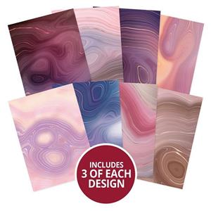 Adorable Scorable Pattern Packs - Marbled Agate, 3 sheets in each of 8 designs