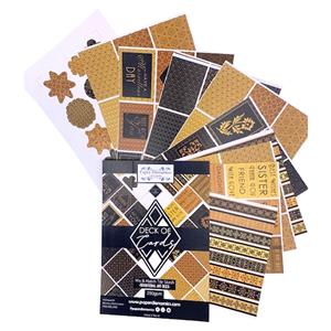 Deck of Cards -Traditional Art Deco  Black and Gold A5 24 sheets 250gsm