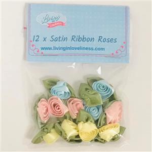 Set of 12 Satin Flowers (perfect for making your own Easter eggs)