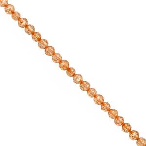 20cts Golden Topaz Faceted Rondelles Approx 2 to 2.5mm, 32cm Strand