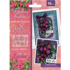 Nature's Garden - Fabulous Fuchsia - Stamp & Die - Beautiful Fuchsias