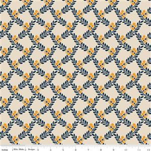Riley Blake Cheddar At Twilight Collection Vines Cream Fabric 0.5m