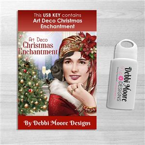 Art Deco Christmas Enchantment USB Key