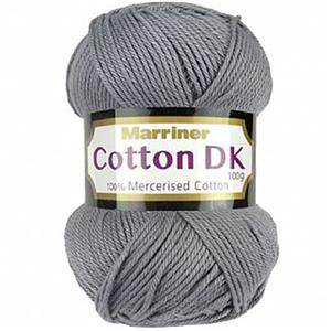 Marriner Silver Grey Cotton DK Yarn 100g