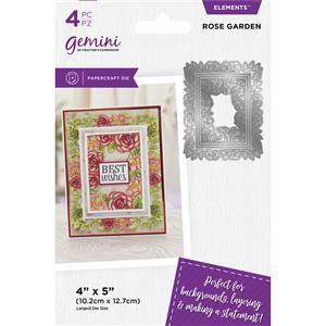 Crafters Companion - Die Cutting & Embossing - Rose Garden  - 4PC