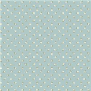 Poppie Cotton My Favourite Things Vintage Apron Blue Fabric 0.5m
