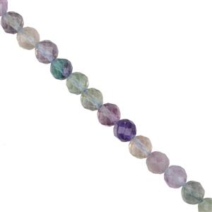 90cts Fluorite Faceted Rounds Approx 6mm, 38cm