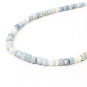 50cts Blue Ombre Opal Faceted Rondelles Approx 3-5mm, 33cm Strand