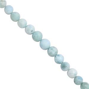 55cts Larimar Smooth Round Approx 5 to 7mm, 20cm Strand