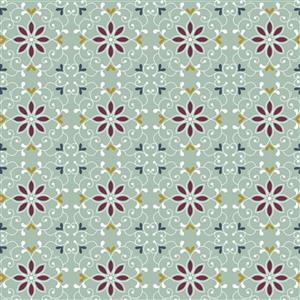 Keera Job Whimsical Romance Geometric Mint Fabric 0.5m