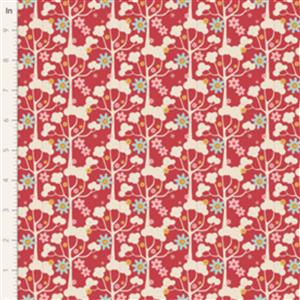 Tilda Jubilee Collection Wildgarden Red Fabric 0.5m