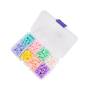 Clay Beads: 8 Colours, 50pcs Per Compartment Approx 6x3mm (300 total)